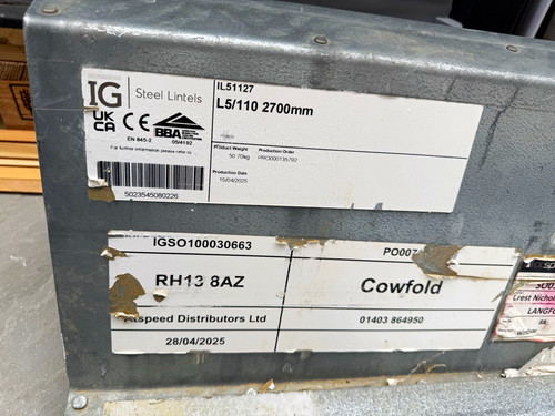 Steel lintels 110 - ig, l5/110