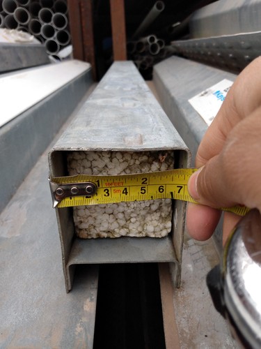 Short steel cavity eaves - steel,